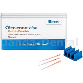 Guttaperčové čepy - Reciproc BLUE (60ks/bal)